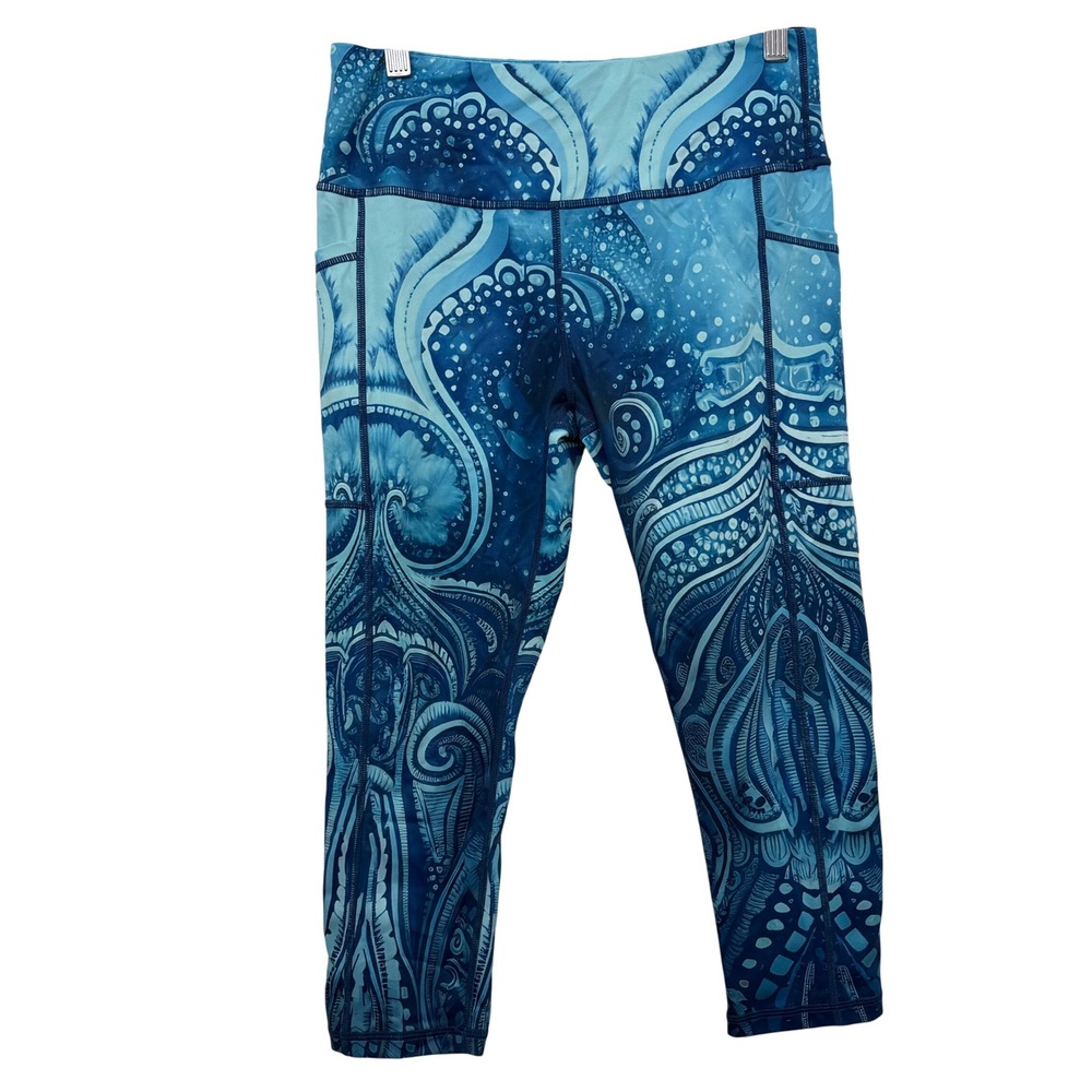 Constantly Varied Gear Leggings Womens Medium Blue Kai Squats Gym Train Crossfit